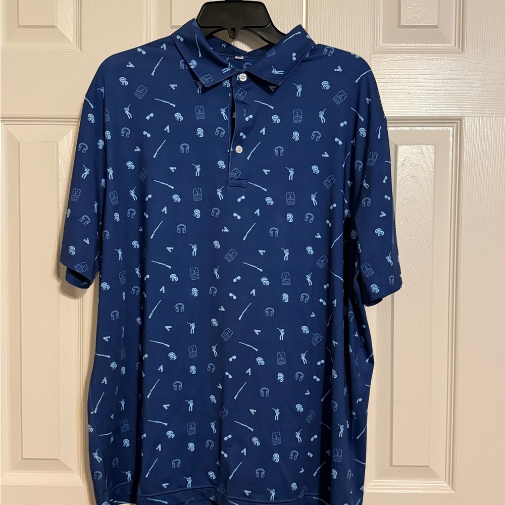Men's Blue Sporting Clay Polo